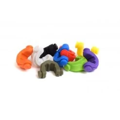 JAG Products Lockdown Rod Grip Small Khaki Inserts Paquete De 6